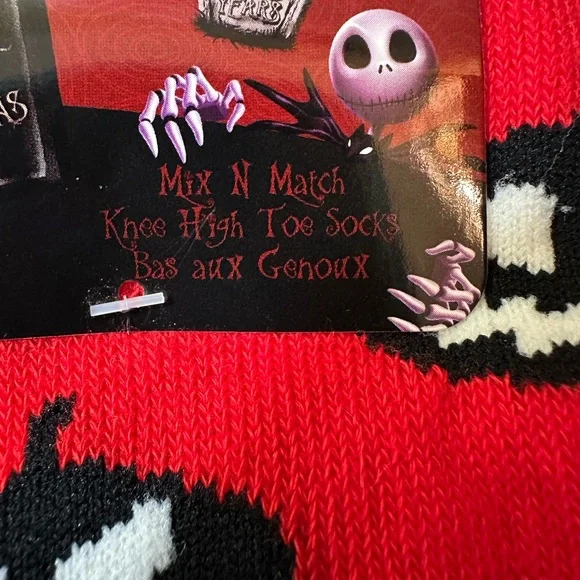 Disney’s The Nightmare Before Christmas knee high toe socks. NWT - Picture 8 of 10